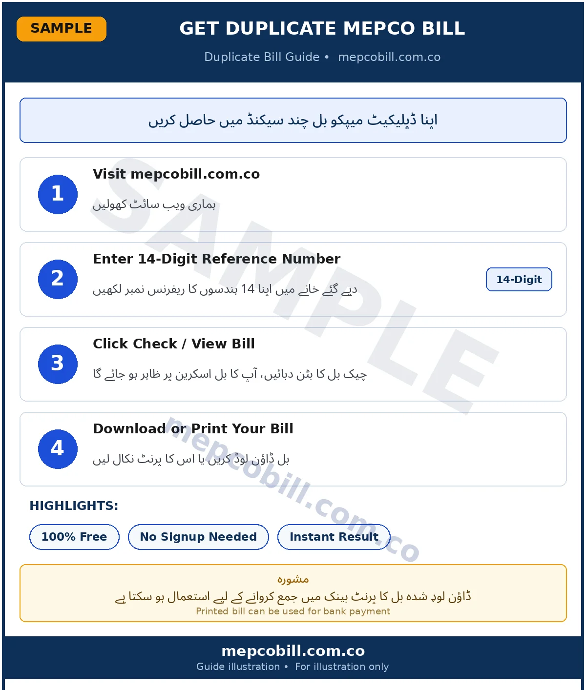 How to Get Duplicate MEPCO Bill Online Step by Step Guide